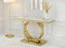 Art deco-konsol, marmorskiva och TOBAGO-ben i guld