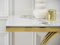 Art deco-konsol, marmorskiva och TOBAGO-ben i guld