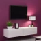 Hängande TV-bänk Vigo 140 cm vit