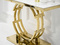 Art deco-konsol, marmorskiva och TOBAGO-ben i guld