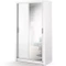2-dörrars skjutdörrsgarderob med spegel vit ARTI 06