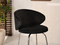 Velour hocker svart krom ben JESSIE
