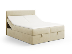 Beige ställbar säng 140x200 BELLIS