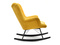 Fåtölj gul svart ben LAUREN