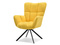 Gul fåtölj svarta ben KIRA