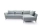 Hörnbäddsoffa grå höger Calabria