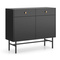 Svart tvådörrars byrå med lådor SPELLO