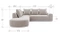 Beige hörnsoffa med schäslong L vänster ARES