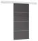 Skjutdörr 80 cm grafit Malibu Plus