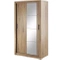 2-dörrars skjutdörrsgarderob med spegel ek shetland ARTI 06