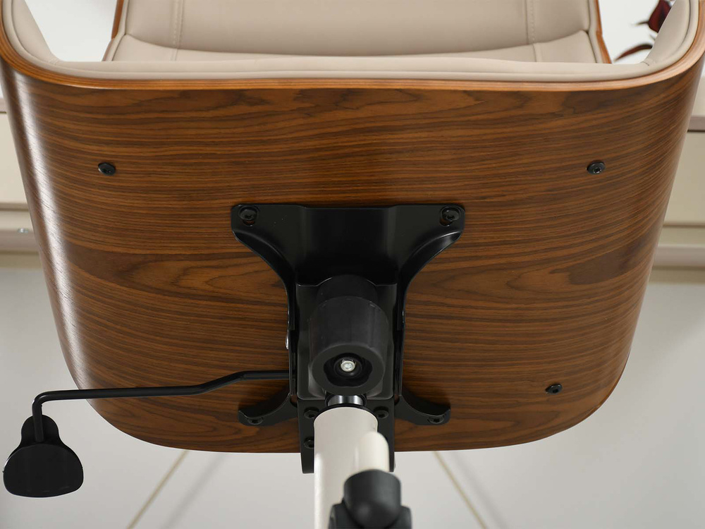 Kontorsfåtölj beige/svarta ben AUSTIN