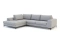 Grå hörnbäddsoffa med förvaring höger BOLOGNA