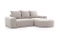 Liten hörnsoffa beige höger ARES