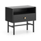Svart sängbord med låda SPELLO