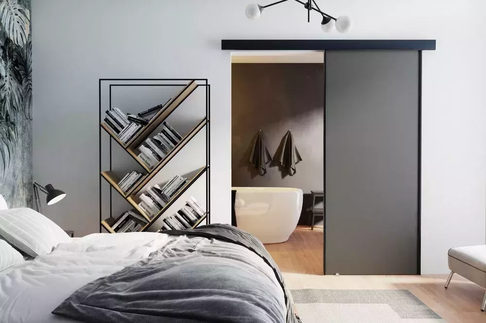 Skjutdörr 100 cm grafit Marti