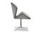 Velour fåtölj grå krom ben VELO-STATIC