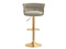 Beige velour hocker gyllene ben ASTER