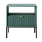 Grönt sängbord med svarta ben VOLARE