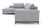Grå hörnbäddsoffa med förvaring höger BOLOGNA