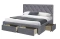 Grå säng med lådor 160x200 BETINA