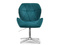 Fåtölj i turkos velour med kromade ben VELO-STATIC