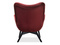 Fåtölj i rödbrun velour svarta ben FLORI