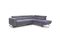 Velours hörnsoffa med förvaring, grå höger Aratta