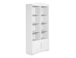 CLASSIC dubbel vit bokhylla för leksaker och böcker