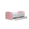 Barnsäng med madrass och låda 80x180 vit/ rosa JULIETTA