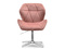 Velour fåtölj puderrosa krom ben VELO-STATIC