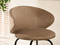 Beige velour hocker svarta ben JESSIE