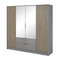 Grå garderob med spegel 200 Nelly 4D