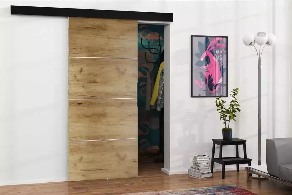 Skjutdörr 80 cm gold craft ek Malibu Plus