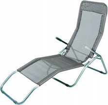 Fällbar solstol ljusgrå 160 x 58 x 97 cm