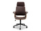 Kontorsfåtölj brun/valnöt svart ben CLEMENS