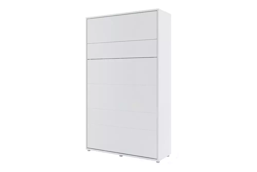 Sängskåp med bokhyllor 120x200 vit matt Bed Concept BC-02