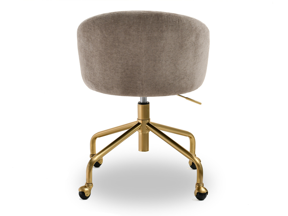 Kontorsfåtölj ljusbrun gyllene ben CLARA