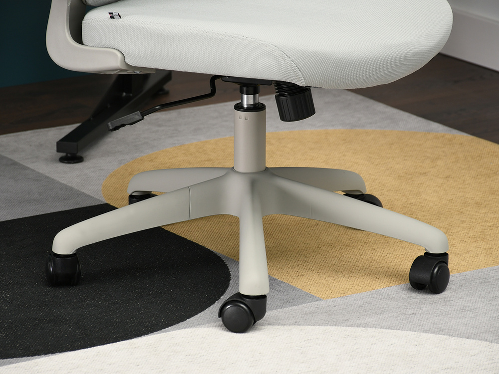 Kontorsfåtölj grå, grå ben BASTI