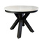 Runt matbord 120 cm marmor bianco/svart NARVIC