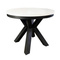 Runt matbord förlängningsbart vit/ svart NARVIC