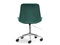 Grön fåtölj kromade ben ELIOR