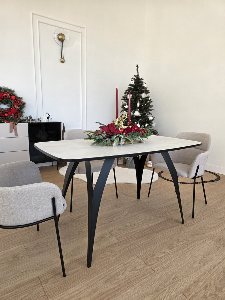 Ovalt fällbart bord 140-240 cm, svart/chromix ELISMA