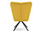 Gul fåtölj svarta ben KIRA