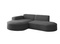 Liten soffa med rundade kanter grafit vänster PARMA MINI