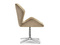 Velour fåtölj beige krom ben VELO-STATIC