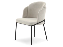 Modern stol i grafit, ben i grå metall CONRAD