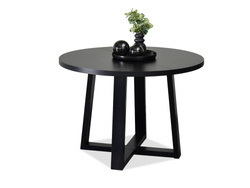Svart runt fällbart bord 100 cm AZURRO