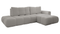 Grå hörnsoffa med sovfunktion höger SOLETTO