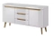 Vit högblank byrå 160 cm Nordi