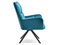 Fåtölj i turkos velour med svarta ben KIRA